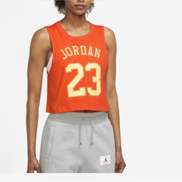 Jordan Women's Orange Crop Top XS - Picture 1 of 11